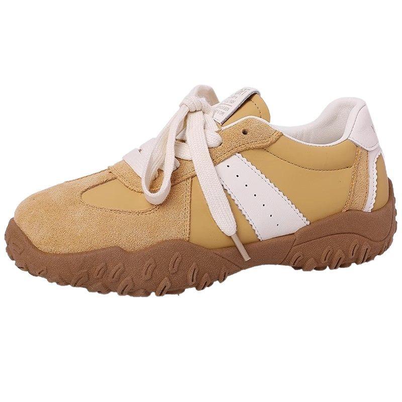 Retro lightweight color matching lace-up German training shoes women's spring and summer new versatile, comfortable and foot-showing small sports