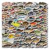 55 Waterproof Cartoon Fish Stickers for Journals, Water Bottles, and Laptops