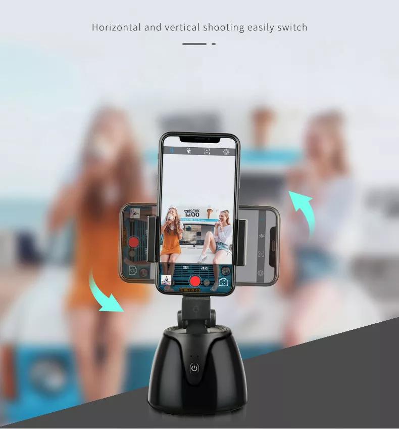 Automatic 360 Camera Face Auto Tracking Smart Object Shooting Stand Tripod Camera Holder for Smartphone