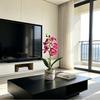 Butterfly Orchid Plastic Flower Plant With Base For Home Decor And Photography Props