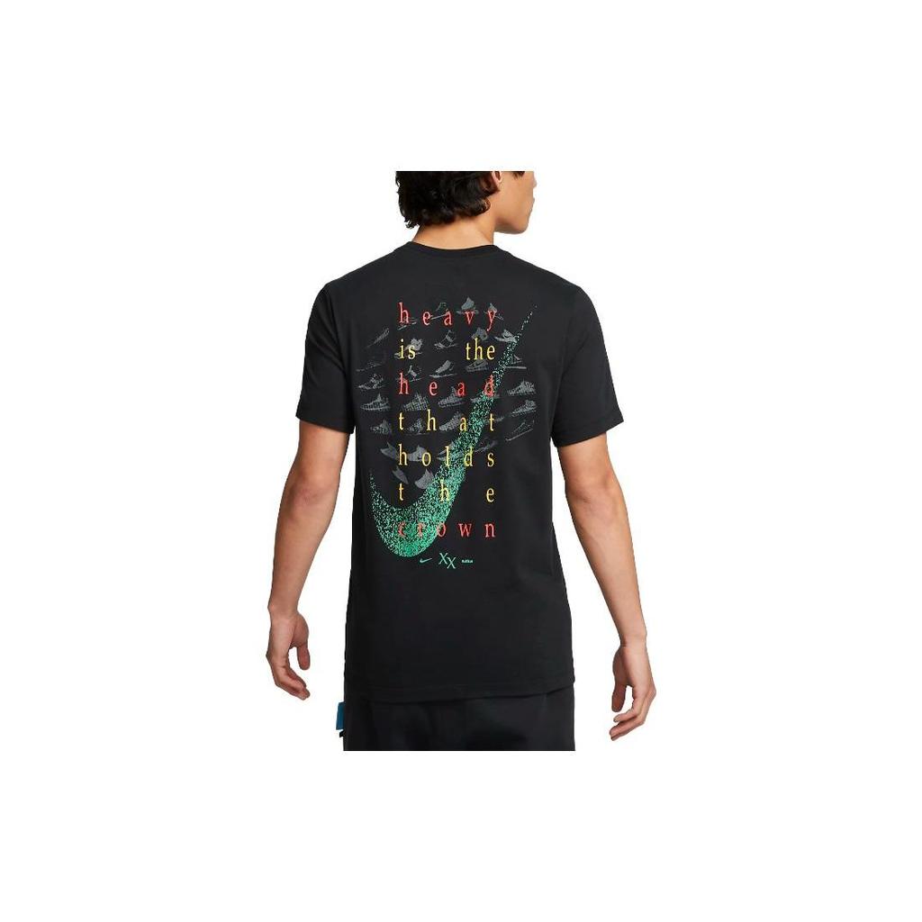 Nike Alphabet Logo Crew Neck T-Shirt Men Tops Black FD0073-010