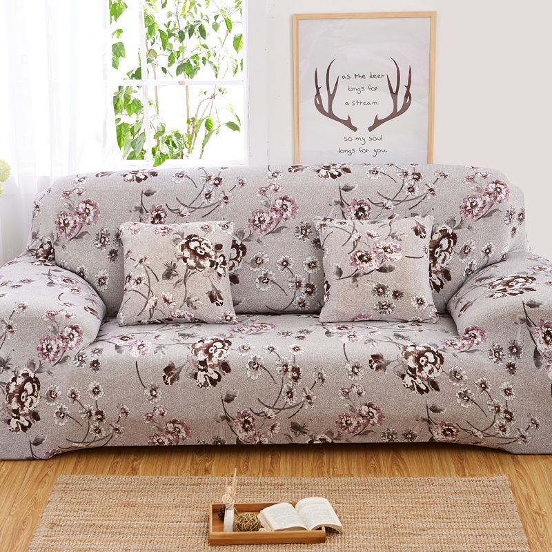 High-quality Flower Printed Slipcover Sofa Cover With Excellent Fit And Stretch For Various Couch Sizes