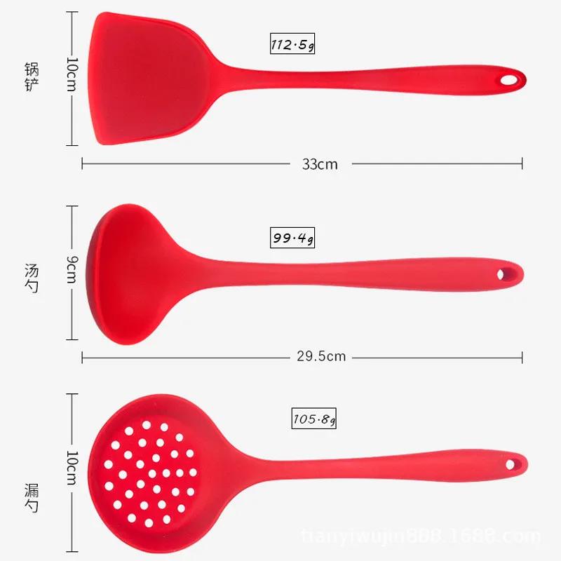 3PCS Kitchen Utensils Set Cooking Utensils Set Silicone Kitchen Tools Gadgets Spatula Set Non-stick Cookware Kitchen Tools