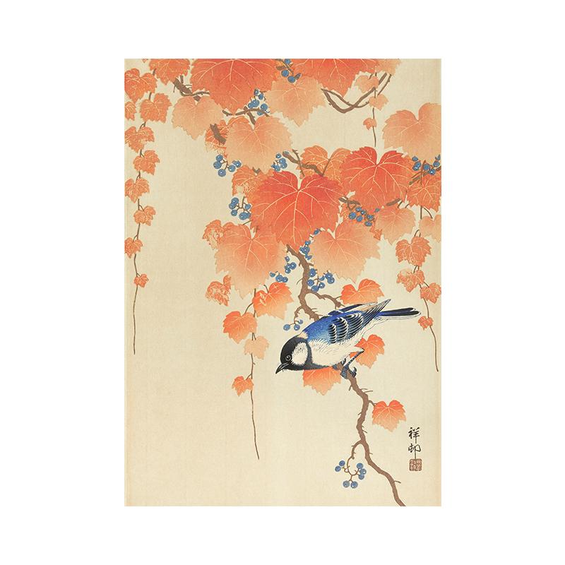 

Картина «Птица на ветке», винтажный японский настенный художественный холст с принтом, постер, весенняя картина с природой для гостиной, домашний декор, Cuadros 40x60cm No Framed