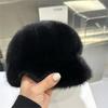 New real mink fur hat Women's winter trendy knight hat thickened warmth mink fur baseball cap That is fashionable versatile