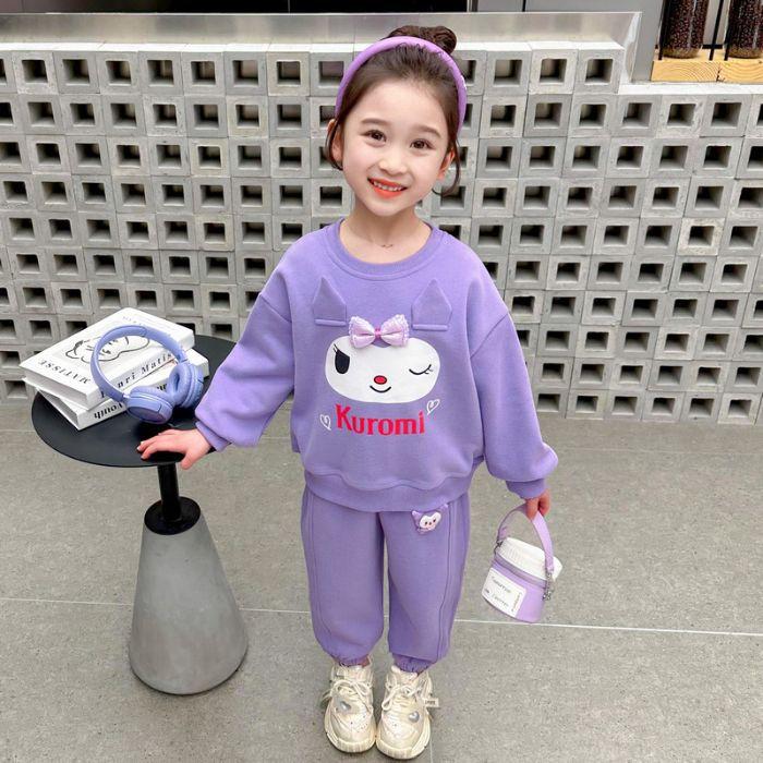 Girls Spring Autumn Fashion Sweatshirt And Pants Set Cute Baby Kids Casual Sporty Two Piece Outfit