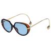 European and American personalized pilot steel ball earrings women's sunglasses advanced sense large frame sunglasses s