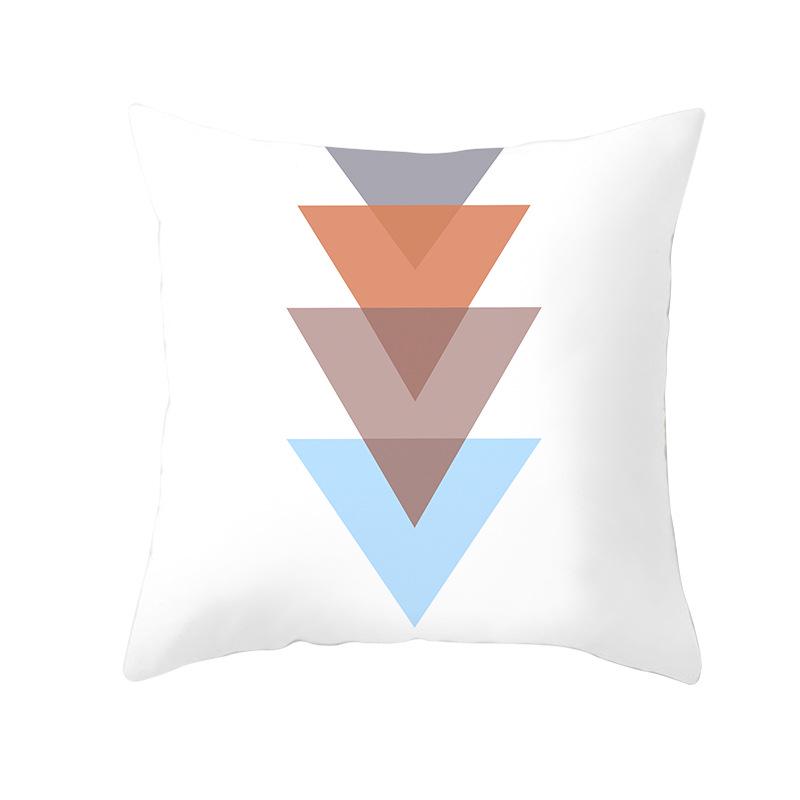 Geometryczny Nadruk Cyfrowy Poszewka na Poduszkę Skórka Brzoskwiniowa Nowoczesny Prosty Styl Poszewka na Poduszkę na Sofę Pokrowiec na Poduszkę Samochodową Dekoracja