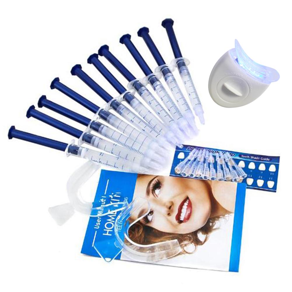 Whitener Dental Teeth Gel Bleaching Whitening Tooth Kit Oral with LED Light