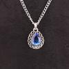 December Birth Pear Tanzanite Stone Elegant Pendant Jewelry 925 Sterling Silver PP-26-6