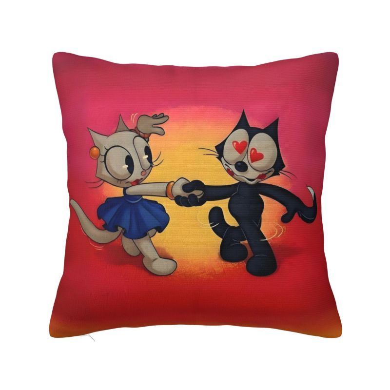 Custom Disney Felix The Cat Anime Pillow Case 40x40cm Decorative Cartoon Kawaii Luxury Cushion Cover Soft Pillowcase