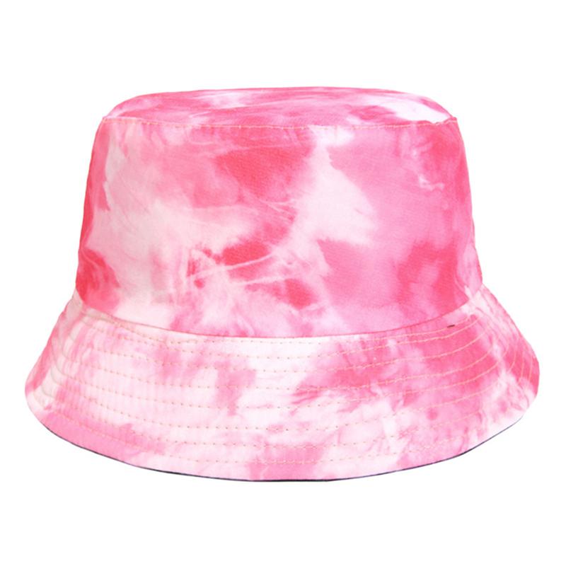New Cotton Summer Foldable Reversible Bucket Hat Outdoor For Women Painted Tie-Dyed Fisherman'S Cap Hip Hop Men Panama Sun Hats