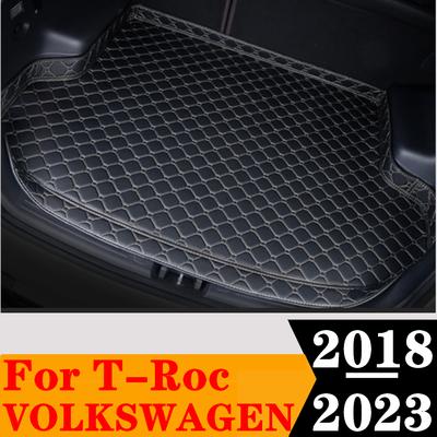 Car Trunk Mat Waterproof AUTO Tail Boot Carpets High Side Cargo Carpet Pad Liner For Volkswagen VW T-Roc 2018