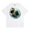 Smoking Kermit The Frog Meme Shark Attack Parody TShirt Mens Women Fashion Cool Tshirts Hot Sale Casual Short Sleeves T Shirt