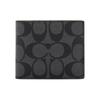 Canvas PVC Wallet Mini Men's Black Gray (Unisex) Wallets 66551 QBMI5