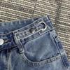 Allmatch Women Wide Blue Light Leg Straight Jeans Slim High Waist Denim Pants Loose Trousers