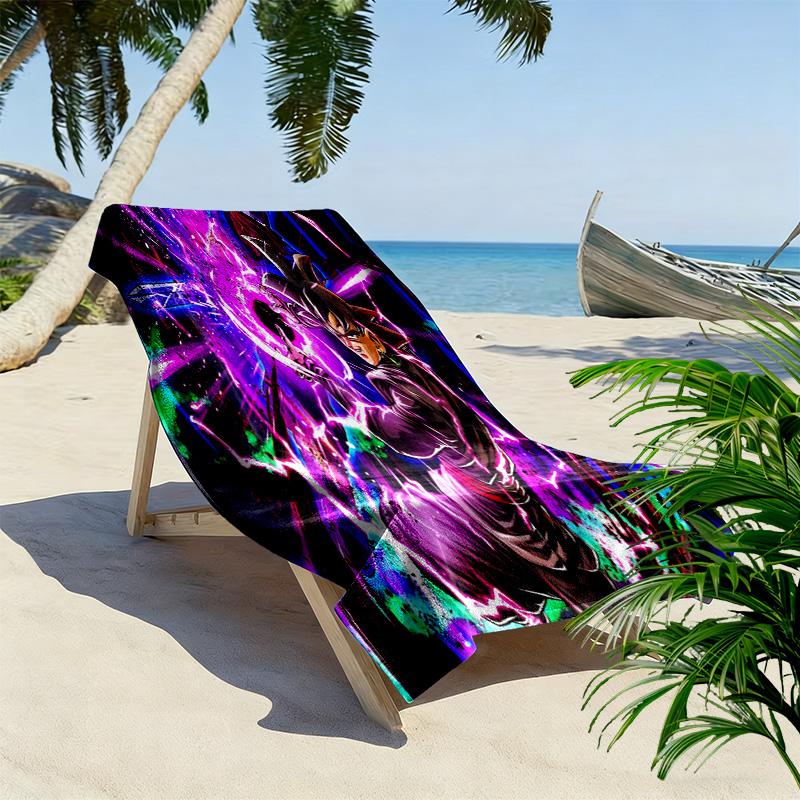 Radiant Warrior Energy beach towel soft Portable for travel Absorbent bath towel swim seaside beach towel beach printing Outdoor picnic beach mat