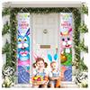 Porch Easter Sign Couplet Banner Party Decoration Egg Bunny Door Holiday Hanging
