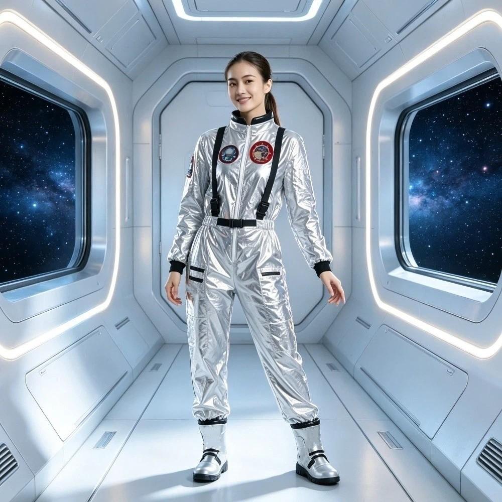 Halloween Spacesuit Jumpsuit Cosplay Costume Performance Spaceman Suit Cosplay Party