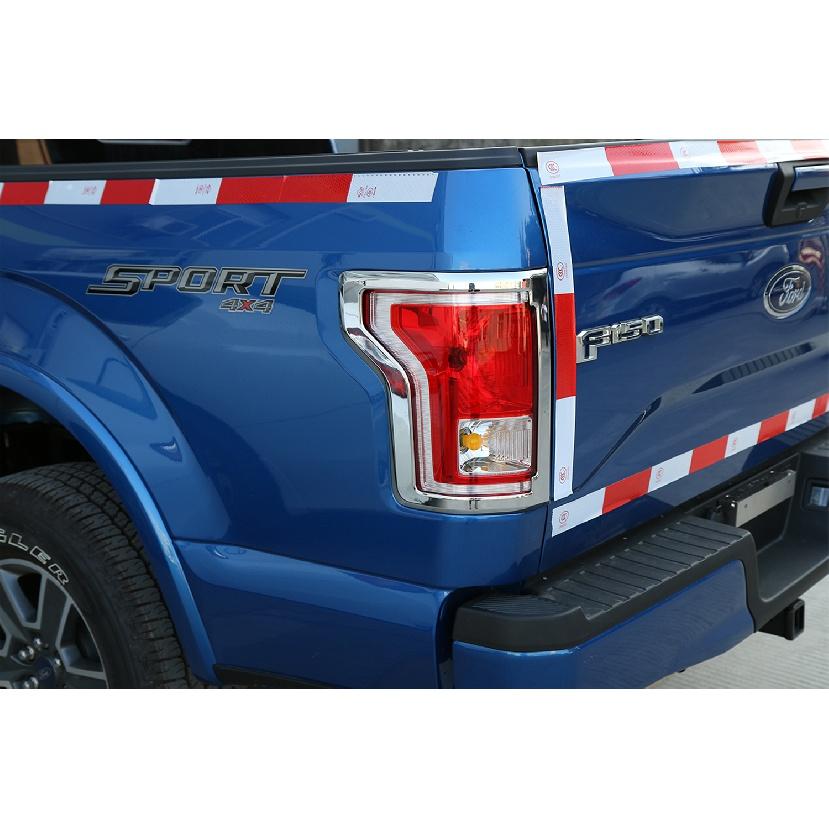 Car Tail Light Cover Trim for Ford F150 2015 2016 2017 2018   Lamp Hood Taillight Guard Decoration Exterior