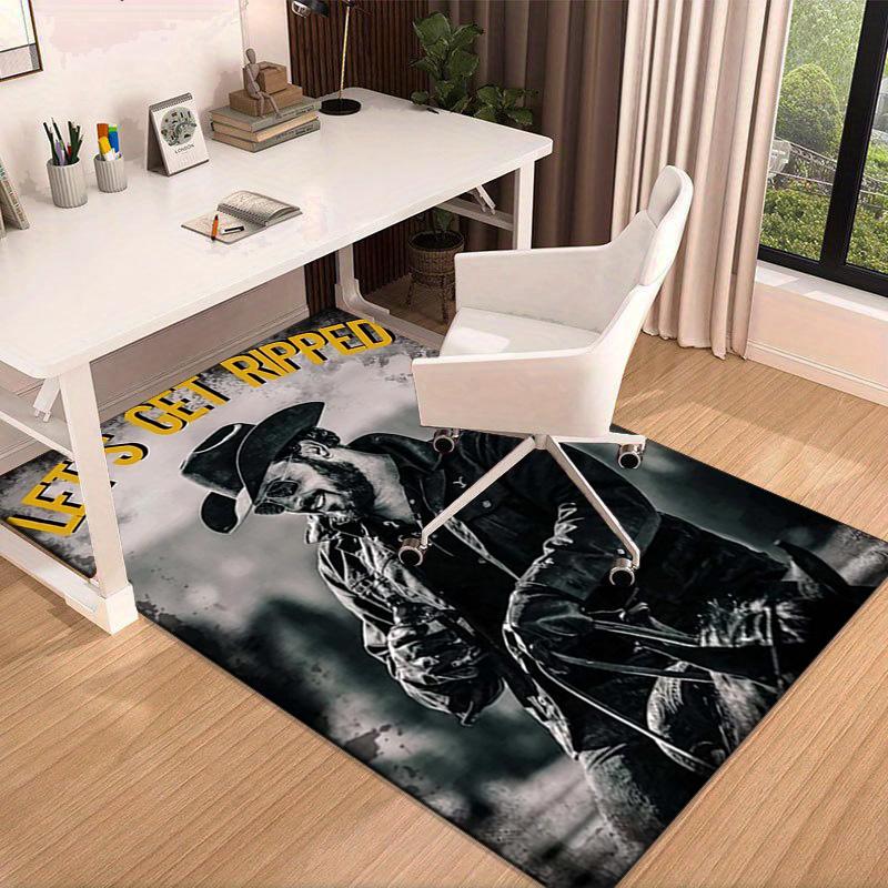 Western Adventure Romance Carpet, Chair Rug,Rug for Office Bedroom Living Rooms, Doormat Decor Fan Gift Christmas Gift