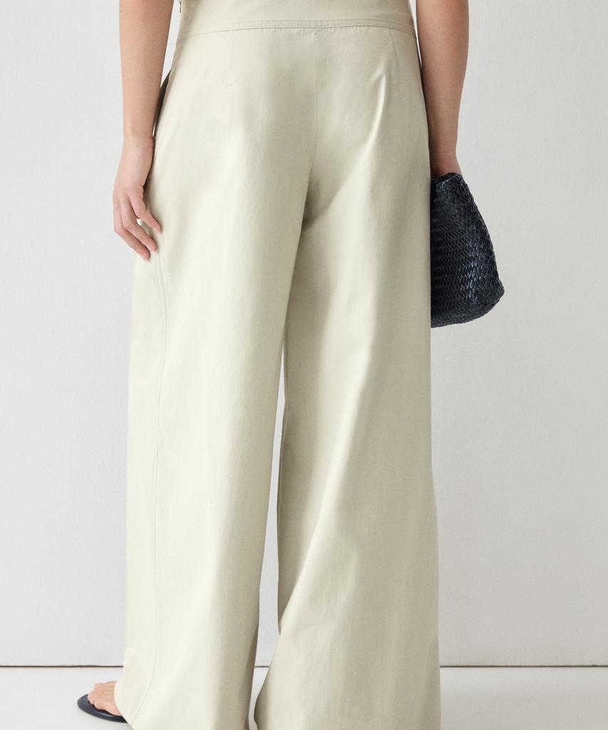 Masimodutti Pleated Sasi Belted Wide Leg Pants