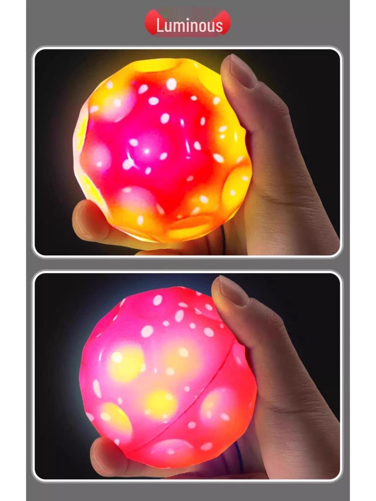 Luminous Moonstone Elastic Wrist Rebound Ball Toy for Kids