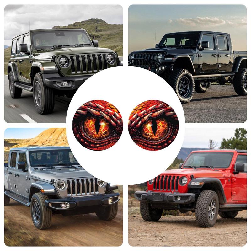 Naklejki na reflektory Okrągłe Oczy Bestii Stereo Oczy Naklejki na reflektory Odblaskowe Wodoodporne Zabawne 3D Stereo Oczy Reflektor Na Karoserię Samochodu