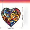 Motif Spirale Coloré Abstrait, Décoration de Fenêtre en Forme de Cœur Acrylique, Art de Décoration pour Jardin Cour Maison, Crèches, Décoration Murale Vintage pour Maison