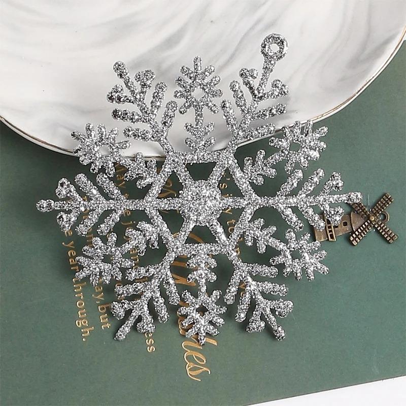 3Pcs/Box Christmas Decoration Snowflake Hanging For Xmas Tree Ornament Home Room Decor Winter New Year 2025 Navidad Accessories