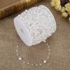60m roll Grinding Pearl Wire Beads Garland String DIY Wedding Decoration 3mm+8mm(white)