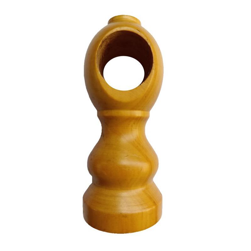 Klassische Holz-Vorhangstange & -Schiene mit dekorativer Einzel-/Doppelhalterung