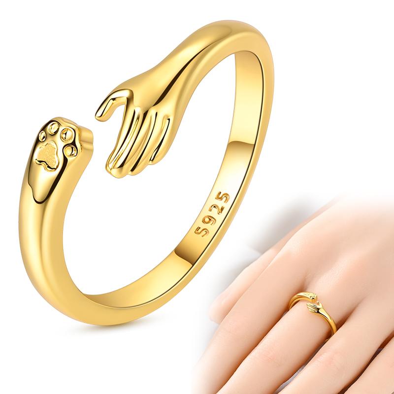 925 Silver Women Open Rings Tree of Life Clover Cat Claw Open Ring For Party Jewelry Anniversary Birthday Gift