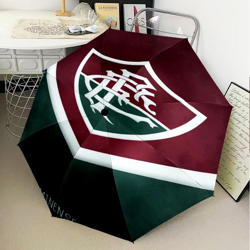 1PC Soccer Club Emblem Design Printed Umbrella Folding umbrella, automatic umbrella 8-Frame for Travel, camping Fan gifts Christmas Gifts