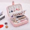 Portable Jewelry Storage Box Travel Organizer Jewelry Case Leather Storage Earrings Necklace Ring Jewelry Organizer Display