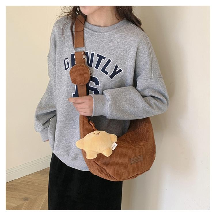 Stylish Corduroy Crossbody Bag Soft and Comfortable Shoulder Bags for Women