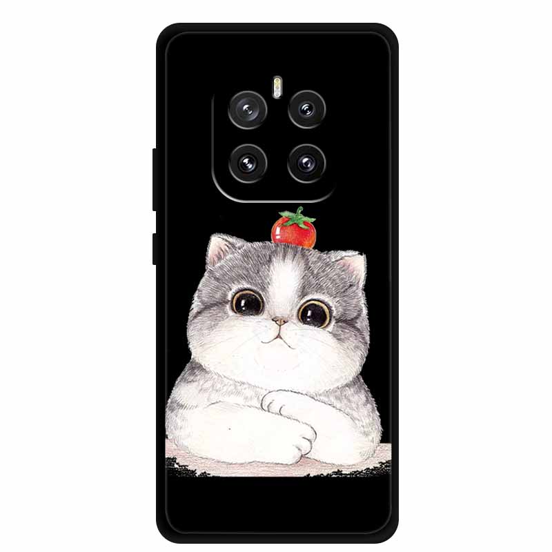 For Honor GT Pro 5G Phone Case Lovely Cartoon Cat Black Silicone Soft Back Cover For Honor GT Pro Case G T Pro Coque 6.78" Shell