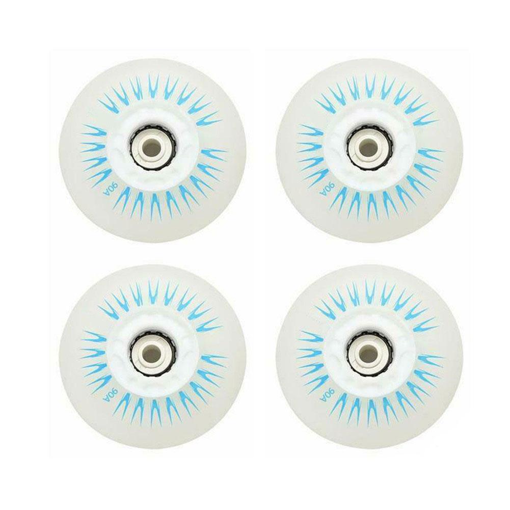 4pcs Flash Inline Skate Wheels 90a LED Lighting Skating Wheels 68/72/76//80mm Speed Skates Rock Fancy Roller Skates PU Tyres