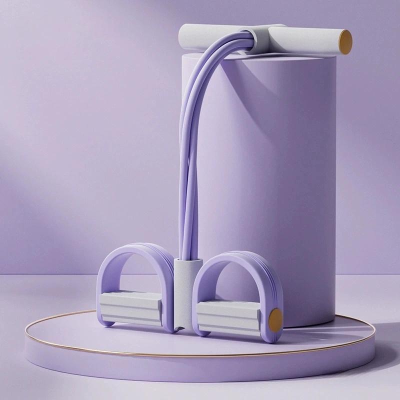 

Натяжная веревка с нескользящей ручкой, портативный тренажер для похудения, эластичная педаль для йоги, съемник с эспандером, оборудование для фитнеса фиолетовый