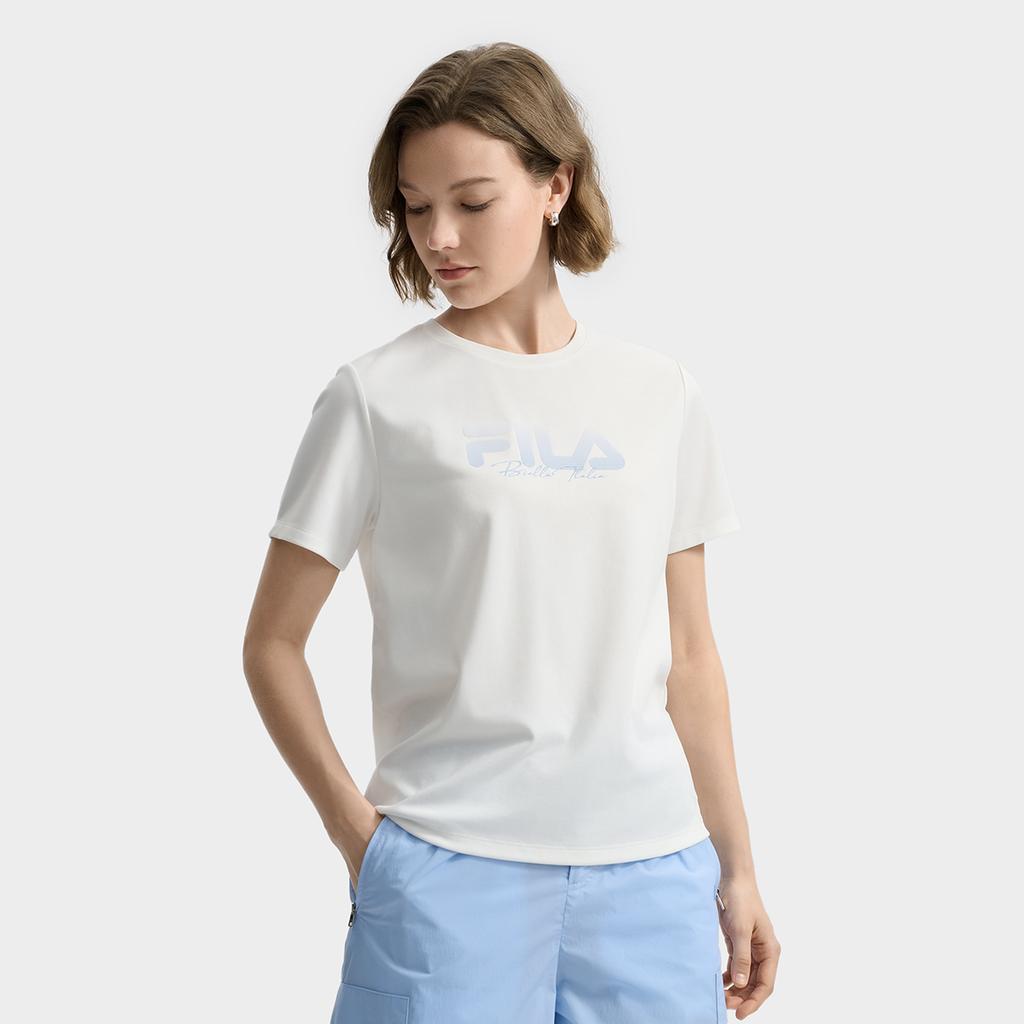 FILA Classic Fashion Comfortable Versatile Short Sleeve T-Shirt Women tops White F11W533104F-WT