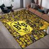 Dortmund Flannel Printed Carpet, Home Sofa Decoration for Living Room & Bedroom, Non‑Slip Play Flannel Floor Mat for Game Room
