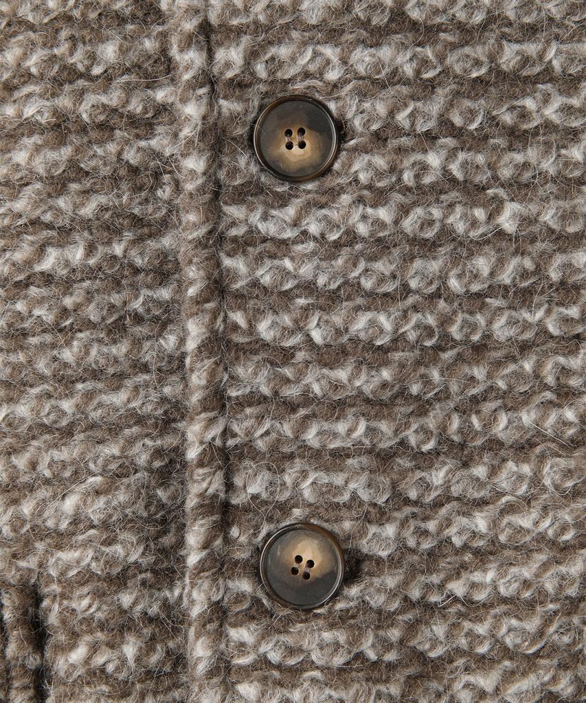Panicale Brown Wool Blend Knit Jacket
