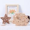 Beech Wood Chewable Stringing Toys for Toddlers - Unpainted Cognitive Puzzle Blocks