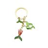 New Ocean Series Mermaid, Starfish & Turtle Keychain - Drip Oil Style for Backpack or Car Pendant