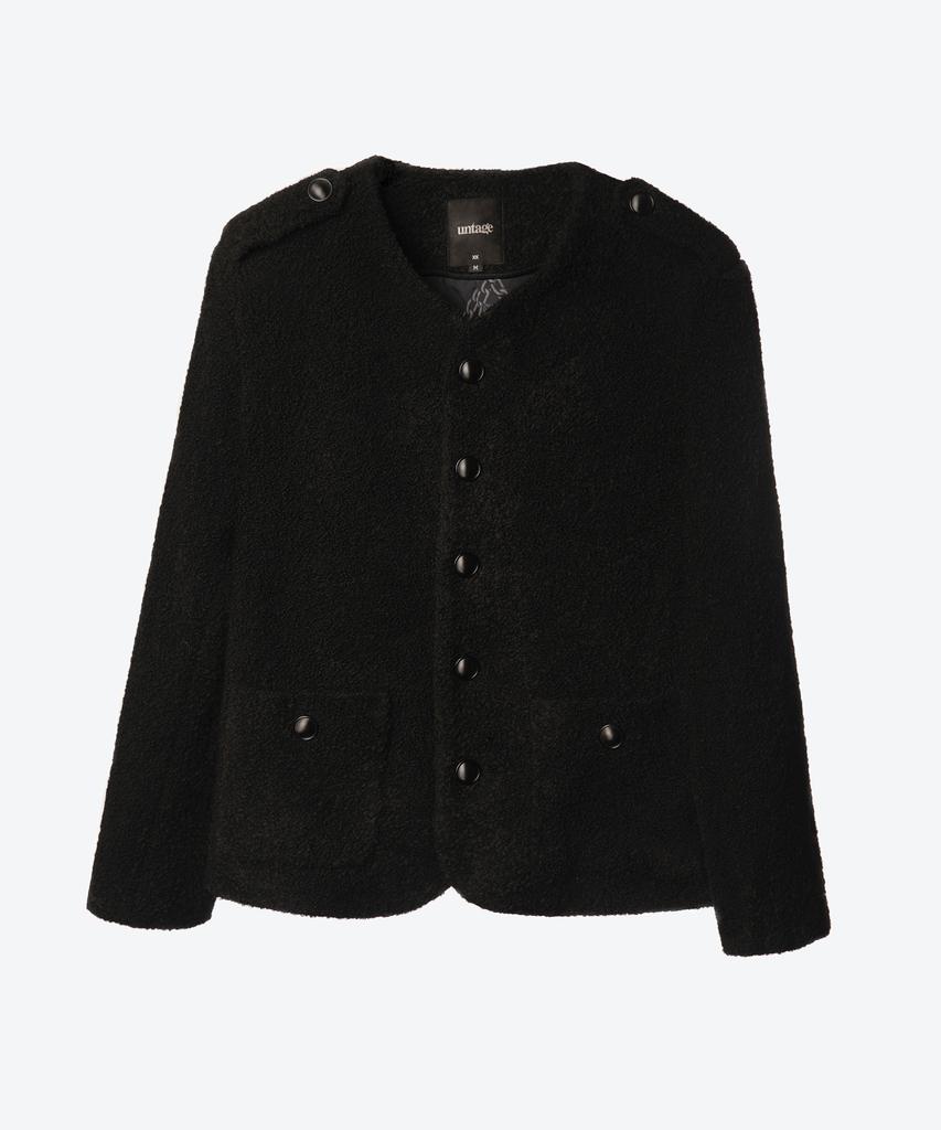 Untage Wool Boucle Tweed Jacket [Black(Man)]_Uto-Fb16