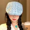 Y2k Stripped Berets Vintage Painter Cap Japanese Polka Dot Beret  Streetwear