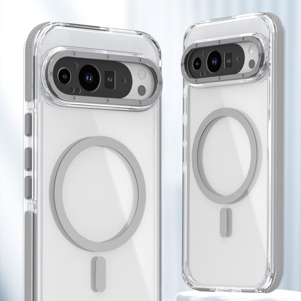 Two-Color Transparent Magnetic Phone Case for Google Pixel 9 Pro XL 5G - Lightweight & Drop-Proof