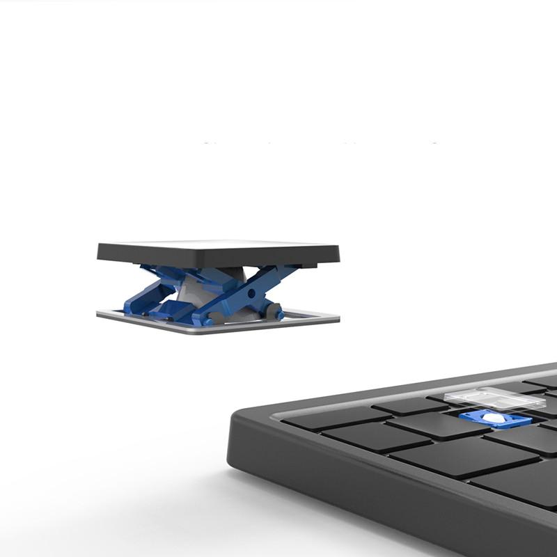 Folding Keyboard Wireless Bluetooth Keyboard With Folding Touchpad Leather Case For Windows Android IOS Phone Mini Keyboard