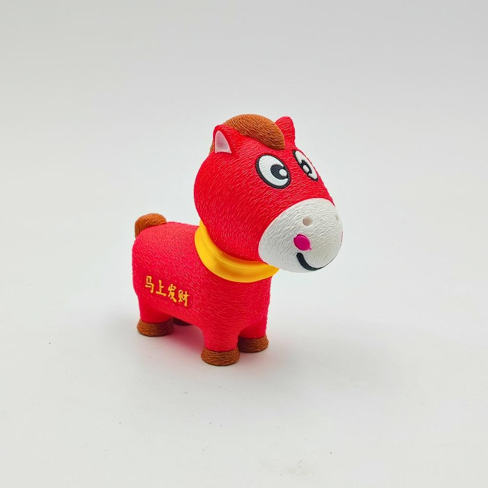Mouth Rotation Transformation Pony Ornament Crying Horse 3D Desktop Ornament Creative Desktop Decorative Sculpture Office Decor