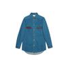 Web-detail Long-sleeve Denim Shirt 626480-XDBCG-4447